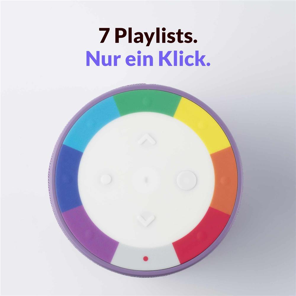 Wobie Box Violett Kinder Musikbox mit Spotify, WLAN, Bluetooth, SD-Slot & Kopfhöreranschluss