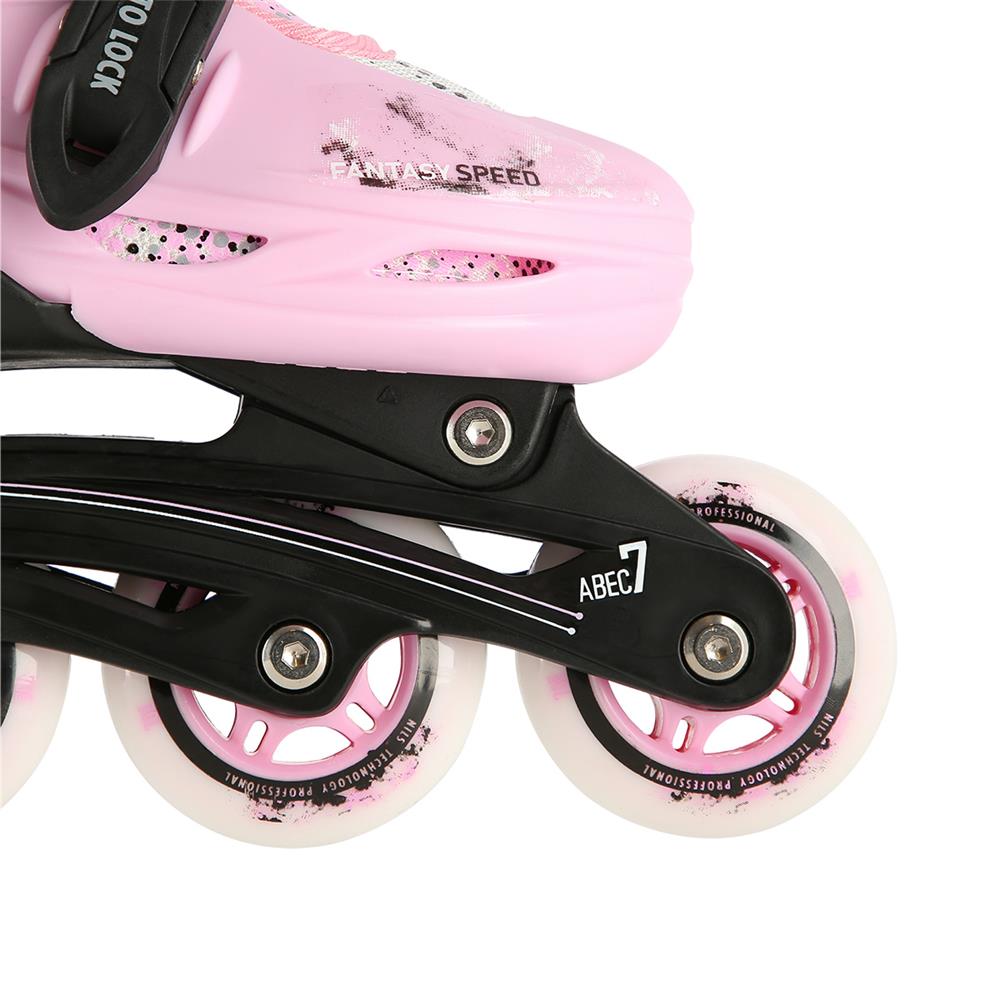 NILS EXTREME NH18331 4in1 Inliner Schlittschuhe Rollschuhe Gr. 35-38, Rosa, verstellbar