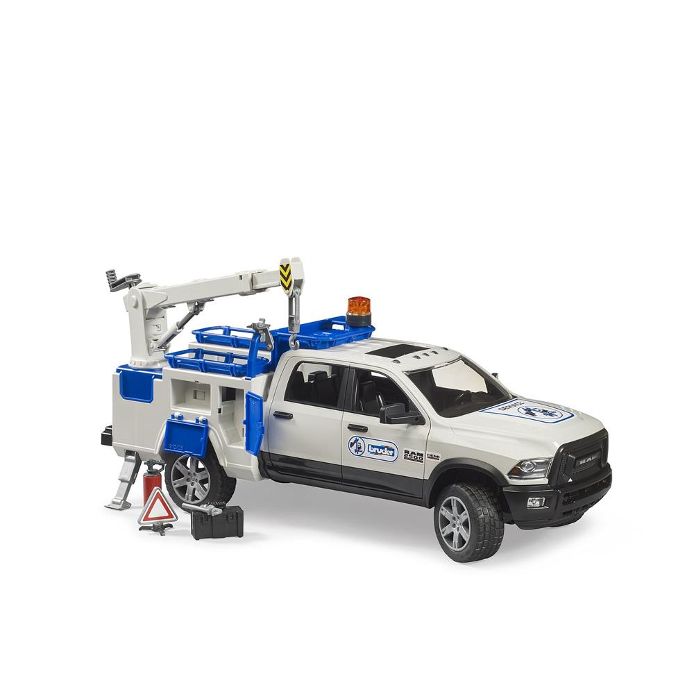 Bruder 02509 - RAM 2500 Service Truck mit Kran und Rundumleuchte