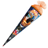 Roth Schultüte Monstertruck Fire, 85cm, eckig, Rot(h)-Spitze, Tüllverschluss, Folieneffekt
