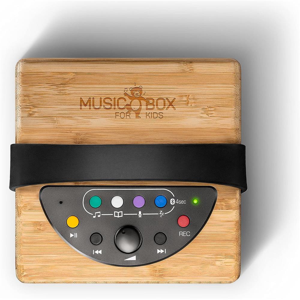 KidzAudio Music Box for Kids – Kinderlautsprecher mit USB, Bluetooth, Aufnahme & Sleep