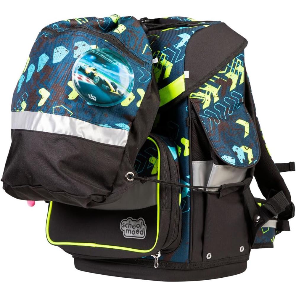 School-Mood Schulranzenset Timeless Pro, Elias (Racing), 7-teilig