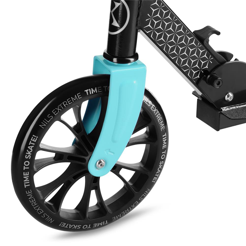 NILS EXTREME HM1302 City Scooter Schwarz-Blau, Freizeitroller, ABEC-7, bis 100 kg