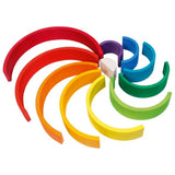 goki Holzbausteine - Großer Regenbogen, bunt lackiert