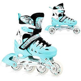 NILS EXTREME NH10905 4in1 Inliner Schlittschuhe Rollschuhe Gr. 35-38, Minzgrün, verstellbar