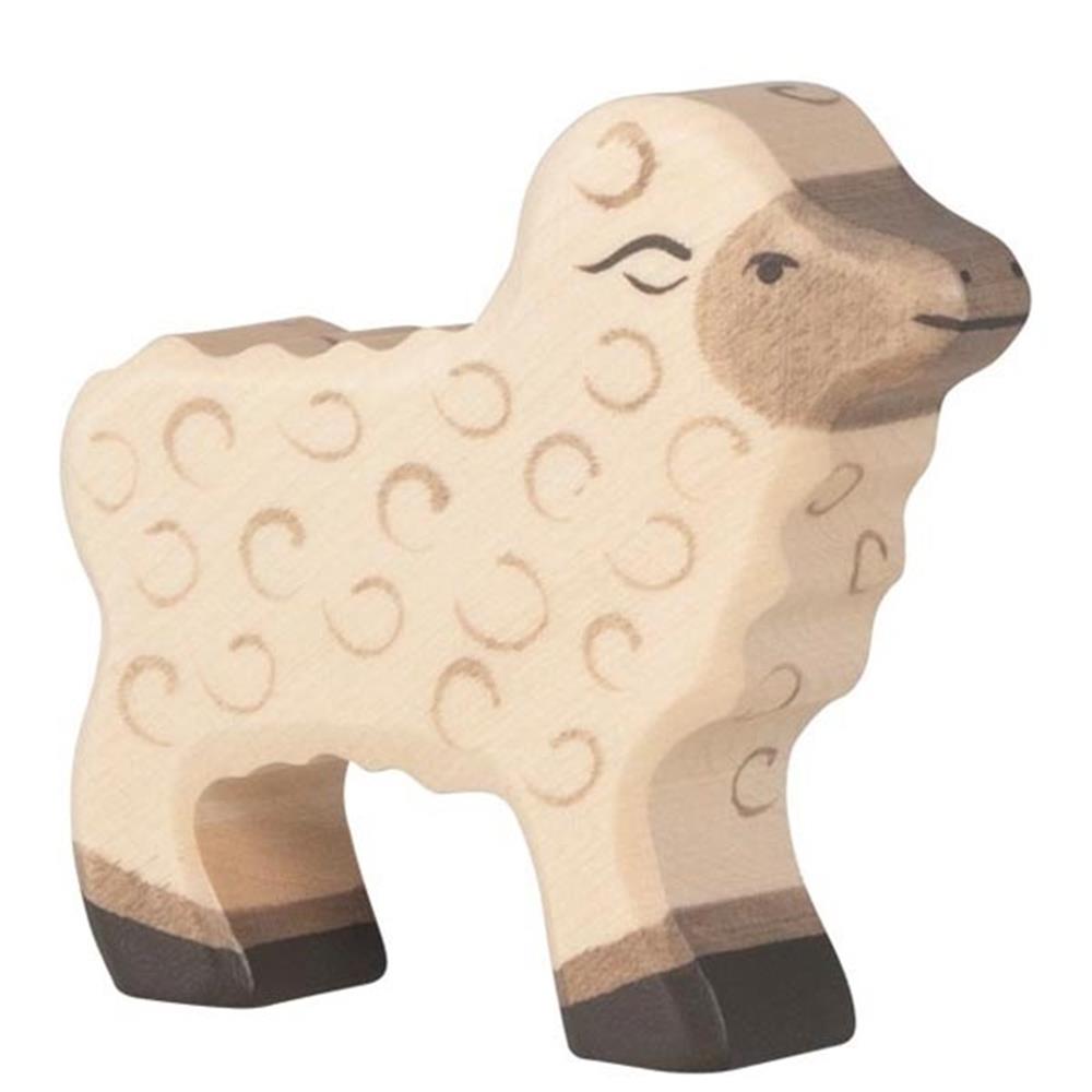 Holztiger Holzfigur - Lamm, stehend, Tierfigur