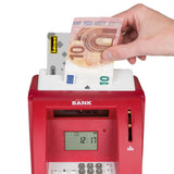 Idena digitale Spardose Geldautomat mit Sound in Rot Münzzähler