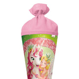 Roth Schultüte Einhornglück mit Glittereffekt, 70cm, rund, mit Rot(h)-Spitze und rosafarbigem Filz