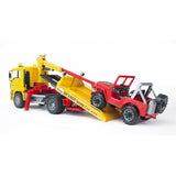 Bruder 02750 - MAN TGA Abschlepp-LKW mit Geländewagen, 1:16