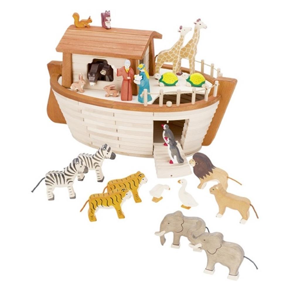 Holztiger Arche Noah Holzspielzeug Schiff ohne Figuren und Dekoration