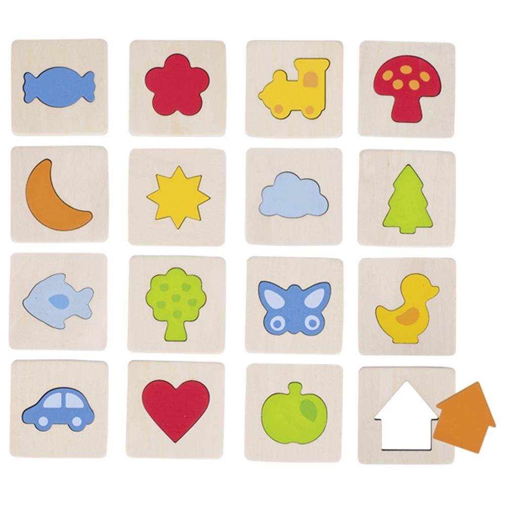 goki Memospiel Formen ertasten - Lernspiel, Feinmotorik
