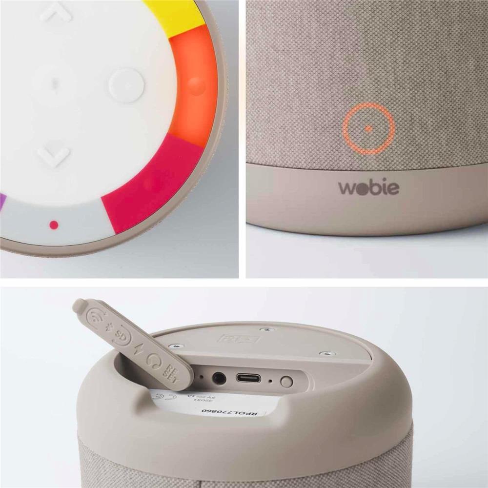 Wobie Box Grau Kinder Musikbox mit Spotify, WLAN, Bluetooth, SD-Slot & Kopfhöreranschluss