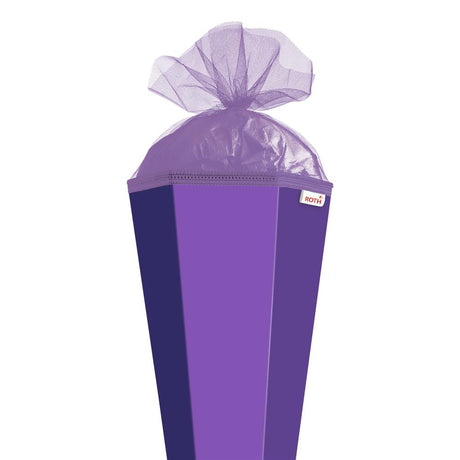 Roth Schultüte-Rohling/Basteltüte, lila, 85cm, eckig, Rot(h)-Spitze, mit Tüllverschluss (lila)