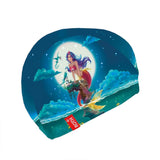 Roth Kinder-Badekappe, Magische Meerjungfrau, aus Stoff, schnell trocknend, für den Schwimmunterricht