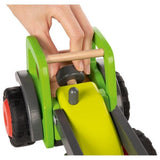 goki Bauernhoffahrzeug aus Holz - Traktor mit Anhänger