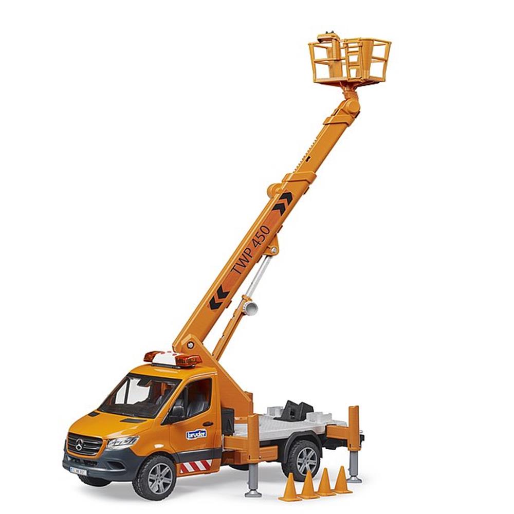 Bruder 02679 - MB Sprinter Arbeitsbühne mit Light + Sound Modul