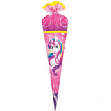 Roth Schultüte Stoffwunder Einhornportrait, 70cm, rund, Rot(h)-Spitze, mit Stoffverschluss