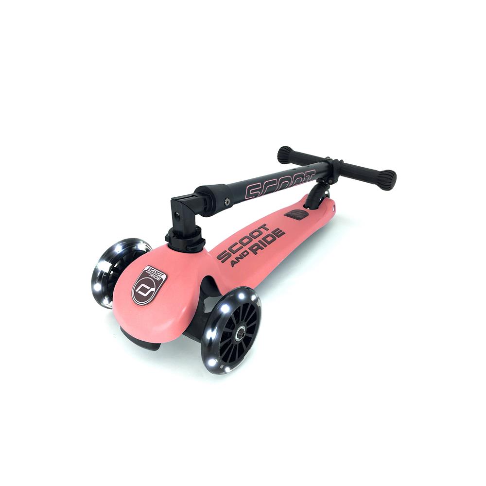 Scoot & Ride Highwaykick 3 LED Scooter, peach - Kinderroller, ab 3 Jahren