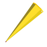 Roth Schultüte-Rohling/Basteltüte, gelb, 85cm, eckig, Rot(h)-Spitze, ohne Verschluss