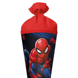 Roth Schultüte Marvel Spiderman, 70cm, rund, mit Rot(h)-Spitze und rotem Filzverschluss