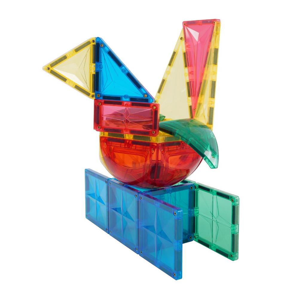 Cleverclixx Kuppel-Bausatz Knallfarben 47 Teile, gebogene Magnetbausteine, abwechslungsreiche Form