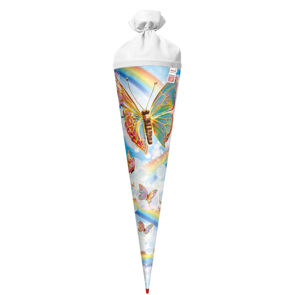 Roth Schultüte Rainbow Butterfly, 70cm, rund