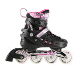 NILS EXTREME NH10905 4in1 LED Inliner Schlittschuhe Rollschuhe Gr. 35-38, Rosa, verstellbar