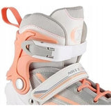 NILS EXTREME NH18190 2in1 Inliner Schlittschuhe Kinder Gr. 29-33, Weiß-Rosa, verstellbar