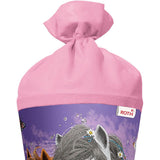 Roth Schultüte Blumenpferde, 70cm, rund, Rot(h)-Spitze, Filzverschluss, Glitter