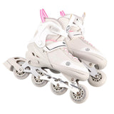 NILS EXTREME NH18188A 2in1 Inliner Schlittschuhe Gr. 39-43, Grau-Rosa, verstellbar