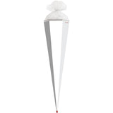 Roth Extra große XXL Schultüte-Rohling/Basteltüte, weiß, 100cm, eckig, Rot(h)-Spitze, Tüllverschluss