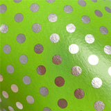 Roth Schultüte-Rohling/Basteltüte, grün mit Punkten, Folie, 85cm, eckig, Rot(h)-Spitze, mit Tüllverschluss (weiß)