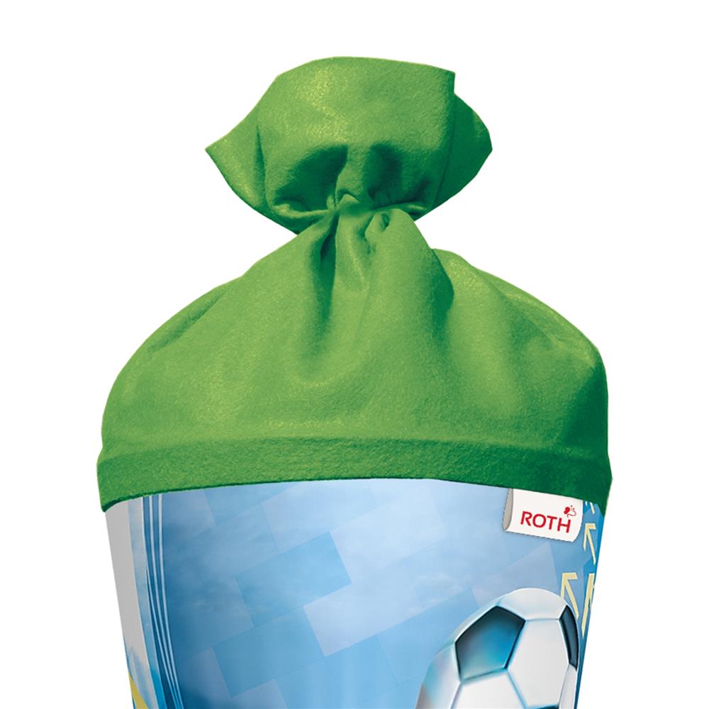Roth Schultüte Fußball, 70cm, rund, Rot(h)-Spitze, Filzverschluss