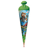 Roth Schultüte Block Game, 70cm, rund, Rot(h)-Spitze, Filzverschluss