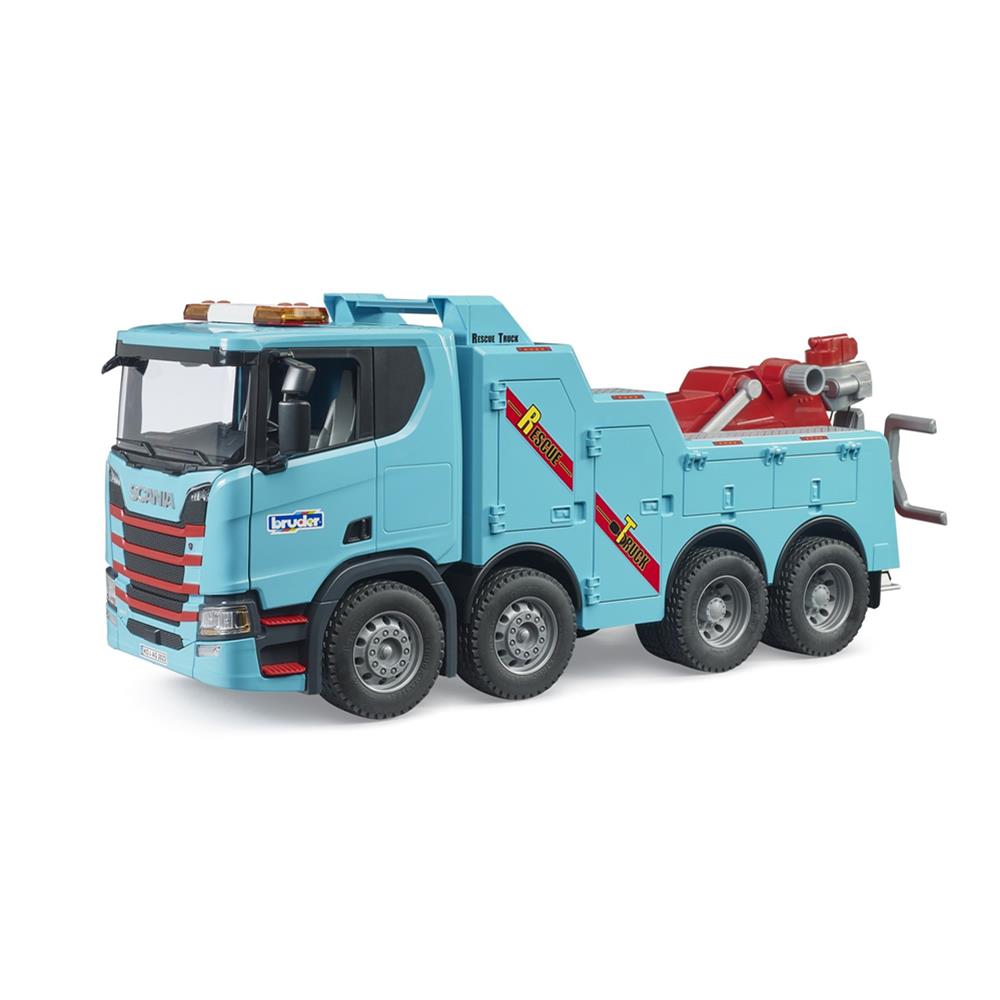 Bruder 03553 - Scania Super 560R Abschlepp-LKW, mit Light & Sound Modul, Maßstab 1:16