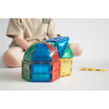 Cleverclixx Kuppel-Bausatz Knallfarben 47 Teile, gebogene Magnetbausteine, abwechslungsreiche Form