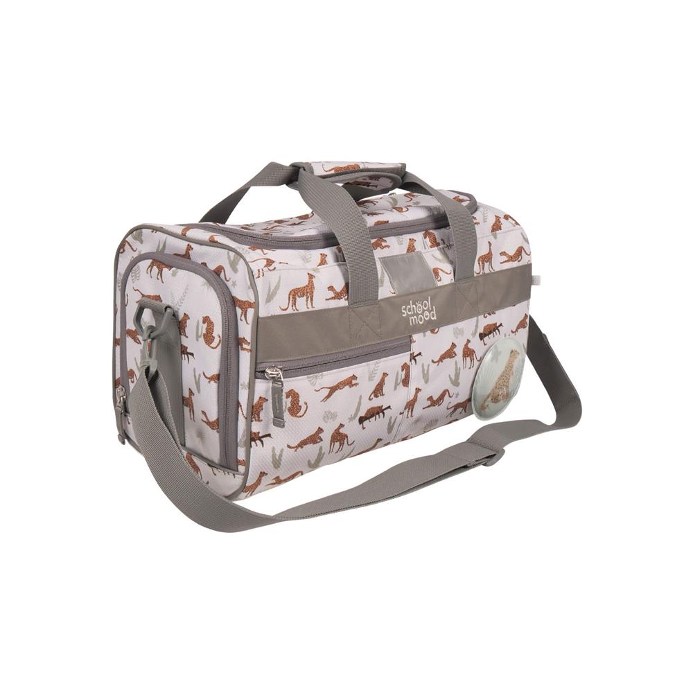 School-Mood Sporttasche Leopard (Nordic Collection, weiß)