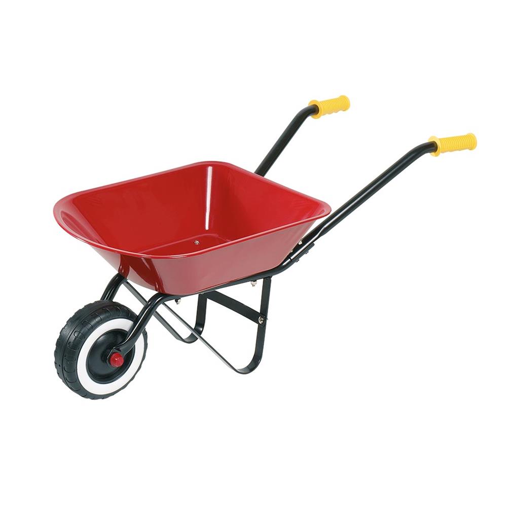 Goki Kinder-Schubkarre Rot - Gartenspielzeug für Kinder ab 2 Jahren