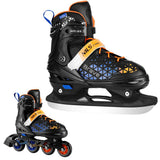 NILS EXTREME NH18190A BRAVE 2in1 Inliner Schlittschuhe Gr. 39-43, Blau, verstellbar