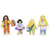 goki Biegepuppen Familie Love & Harmony – Holzspielzeug mit flexiblen Gliedmaßen, für Kinder ab 3 Jahren