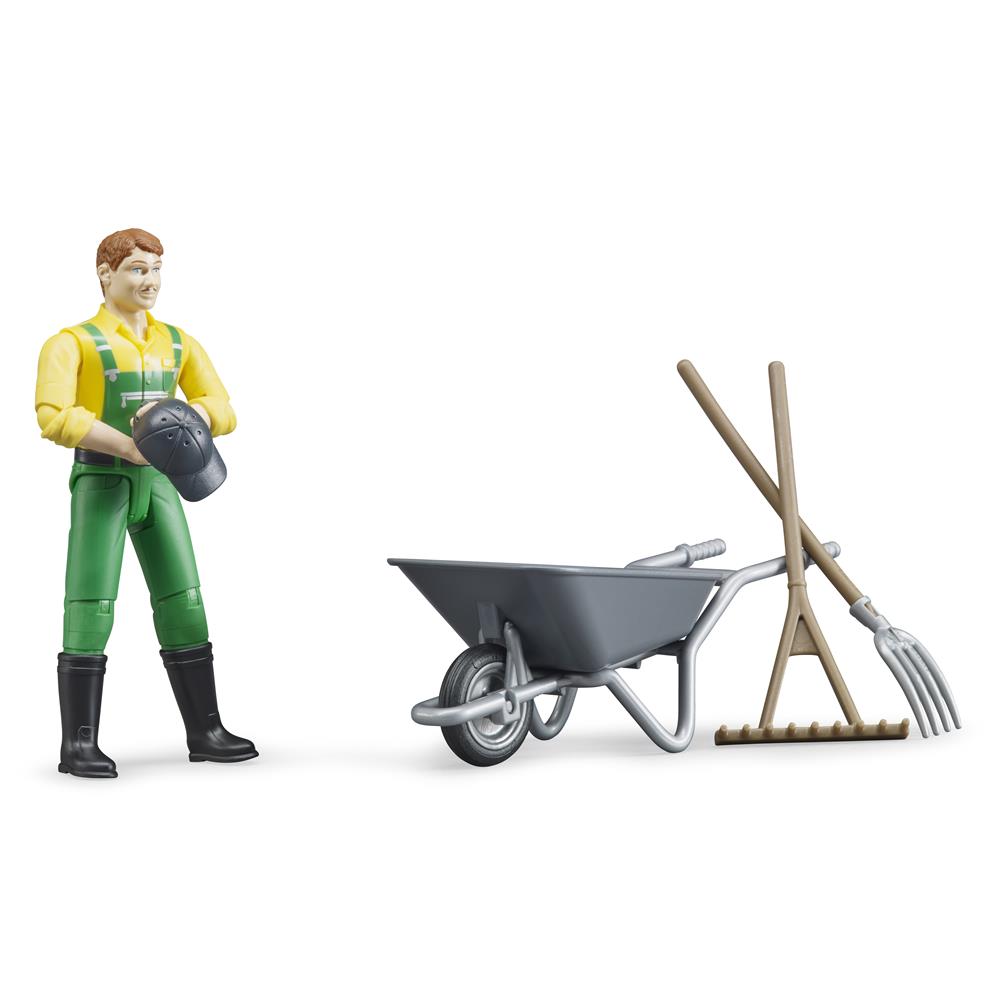 Bruder 62610 - bworld Landwirt mit Zubehör