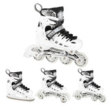 NILS EXTREME NH10905 4in1 LED Inliner Schlittschuhe Rollschuhe Gr. 31-34, Weiß, verstellbar