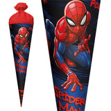 Roth Schultüte Marvel Spiderman, 70cm, rund, mit Rot(h)-Spitze und rotem Filzverschluss