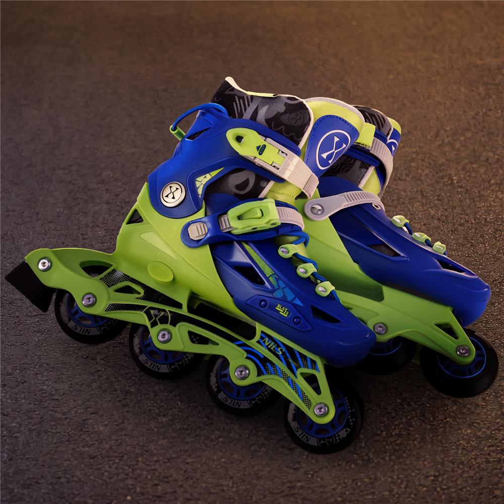 NILS EXTREME NA1055 BLAZE Inlineskates Inliner Kinder Gr. 35-38, Dunkelblau, größenverstellbar