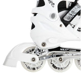 NILS EXTREME NH10905 4in1 LED Inliner Schlittschuhe Rollschuhe Gr. 39-42, Weiß, verstellbar