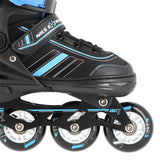 NILS EXTREME NH18191 2in1 Inliner Schlittschuhe Kinder Gr. 29-33, Schwarz-Blau, verstellbar