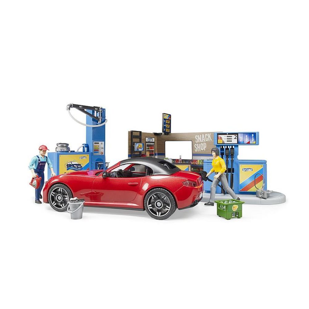 Bruder 62111 - bworld Tankstelle mit Waschplatz