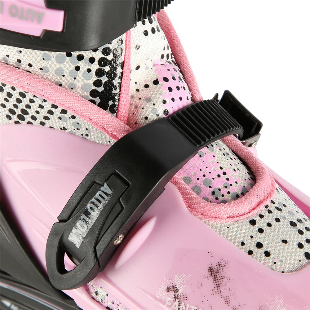 NILS EXTREME NH18331 4in1 Inliner Schlittschuhe Rollschuhe Gr. 31-34, Rosa, verstellbar