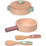 goki Kochset Küchenliebe – Holzspielzeug 5-teilig, für Kinder ab 2 Jahren