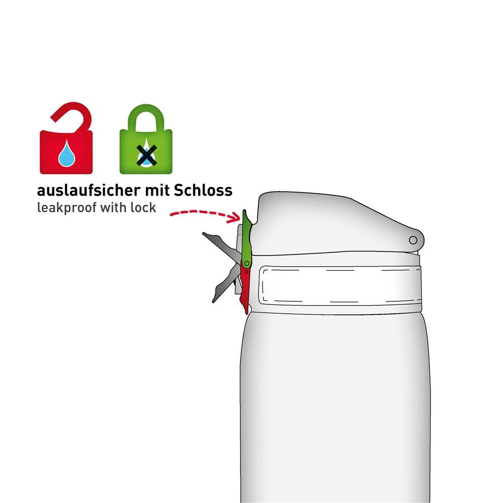 Roth Kinder-Trinkflasche, Einhornportrait, 350ml, Edelstahl, auslaufsicher, isolierend